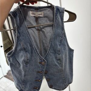 Aritzia Light Blue Buttoned Vest